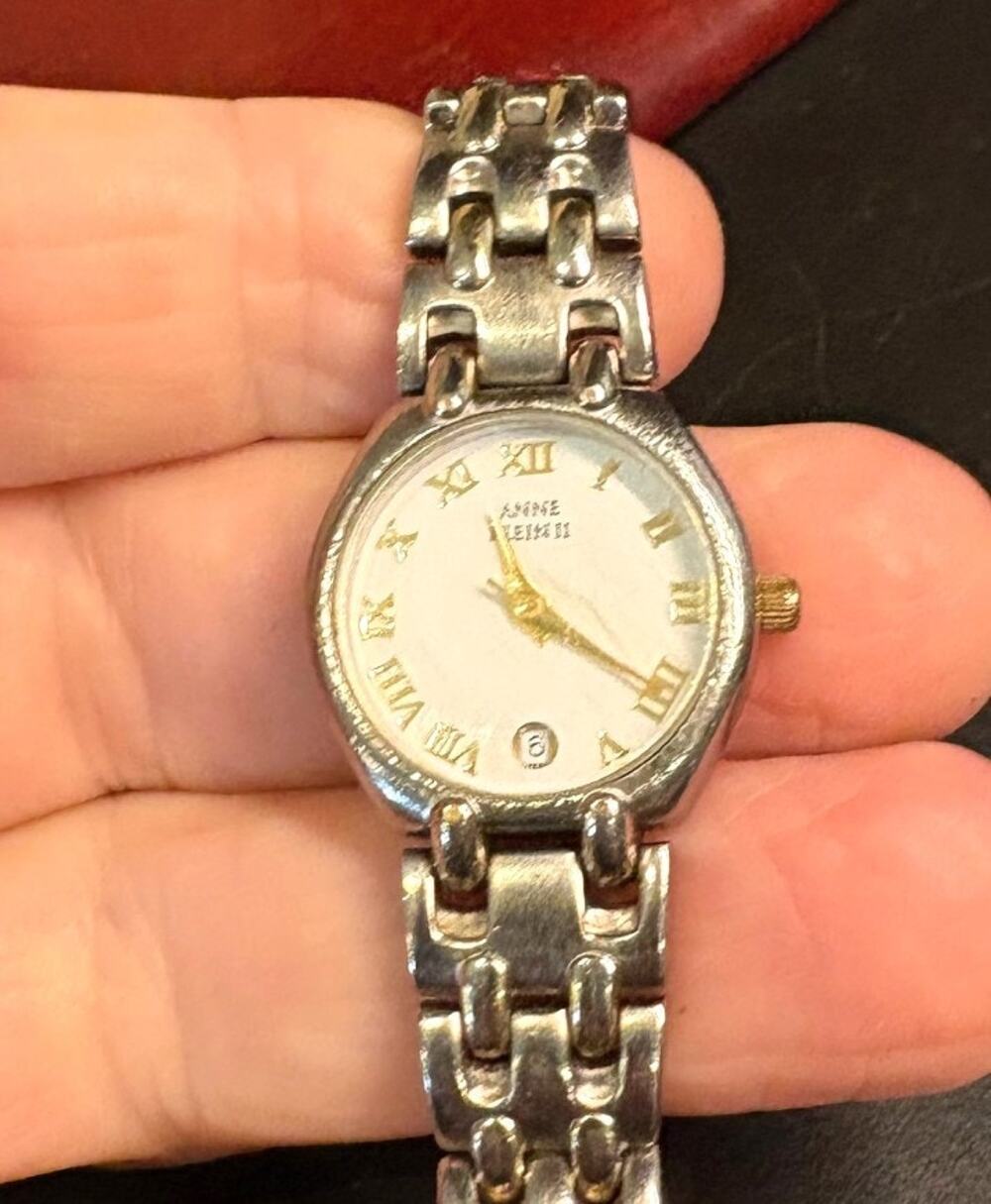 Women's 22mm Silver Tone Anne Klein Watch, Date Window